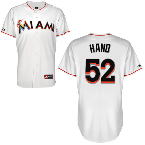 Brad Hand #52 Youth Baseball Jersey-Miami Marlins Authentic Home White Cool Base MLB Jersey